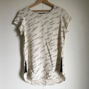 Vero Moda Boca Dot Cluster Blouse Cream Black Polka Dot Short Sleeve Med